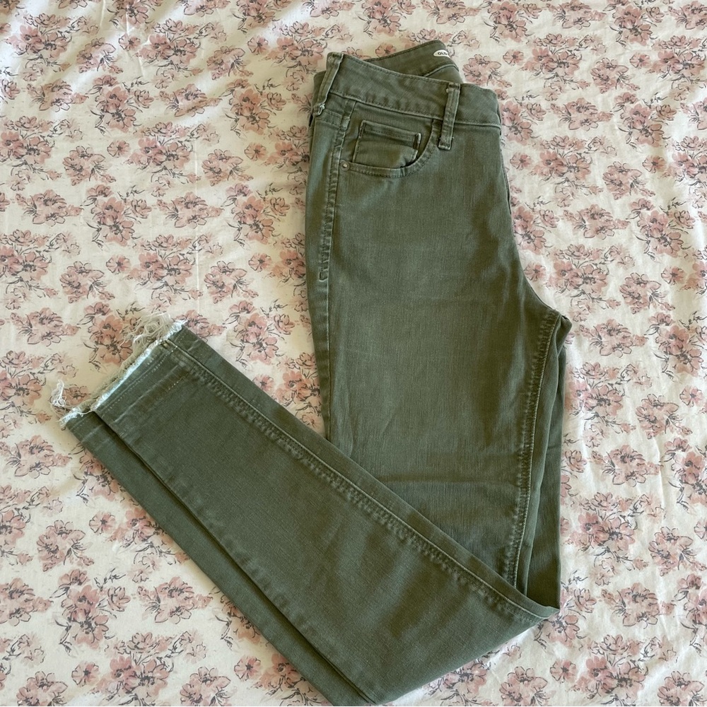 Old Navy Olive Green Skinny Jeans
